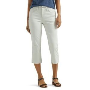 Lee Capri Jeans Womens 4 Soft Gray Stretch Denim NEW